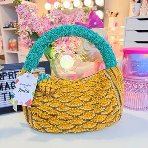 NEW Made in India Viral Beaded Pineapple Handbag 🍍